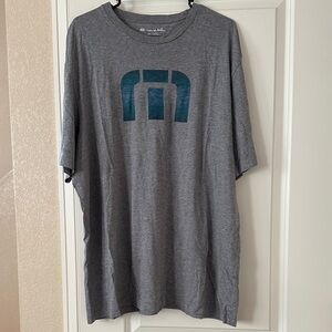 Travis Mathew Gray and Blue Short Sleeve Tee